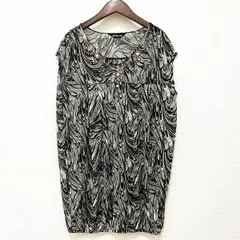 #snc 伊太利屋 GKITALIYA チュニック 9 黒 グレー シースルー ビジュー ノースリーブ レディース [855272]のサムネイル