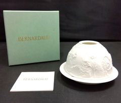 ベルナルド リモージュ リトファニー キャンドルホルダー BERNARDAUD 猫