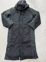 NIKE ナイキ L ベンチコート ロング ワンポイント刺繍ロゴ　紺ネイビー☆ NIKE ナイキ L ベンチコート ロング ワンポイント刺繍ロゴ 紺