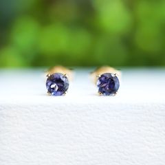 モンコテ moncote K18ロイヤルブルームーンストーンピアス - メルカリ