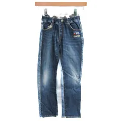 ミキハウス デニムパンツ ボトムス ストレッチジーンズ ブラックベア キッズ 男の子用 140サイズ ブルー MIKIHOUSE 【中古】
