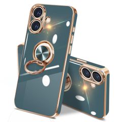 【特価商品】カバー iPhone16スマホケース 16 16 携帯ケース アイフォン 保護カバー 車載ホルダー対応 スタンド機能 レンズ保護 360°回転 ストラップホール付き 耐衝撃 リング 6.1インチ ケース （グレー） iPhone