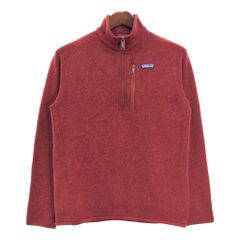patagonia パタゴニア ハーフジップ ベターセーター フリースジャケット アウトドア レッド(メンズ M)中古 古着 U3076