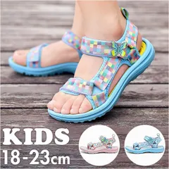 ☆ 22cm ☆ サンダル キッズ ジュニア 女の子 かわいい ちょう サンダル キッズ 女の子 スポーツサンダル ウォーターサンダル ビーチサンダル 子供用サンダル 靴 くつ シューズ 子供 子ども 可愛い かわいい おしゃれ 水遊び 面ファスナー