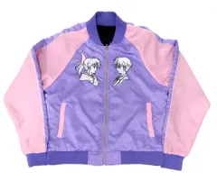 【中古】衣類 日暮とわ＆せつな＆もろは リバーシブルスカジャン ピンク×パープル/ブラック×パープル フリーサイズ 「半妖の夜叉姫」 ヴィレッジヴァンガード限定