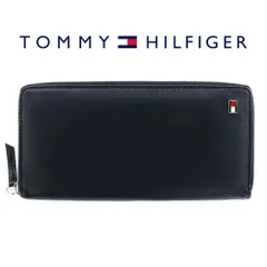トミーヒルフィガー 財布 長財布 ラウンドファスナー TOMMY HILFIGER OXFORD 31TL13X009 001 BLACK ブラック オックスフォード レザー 本革 ロングウォレット