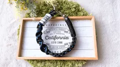 パラコード✶スマホストラップ✶ショート手首用✶ハンドストラップ✶ストラップホルダー付✶ブルーブラック☓ブラック