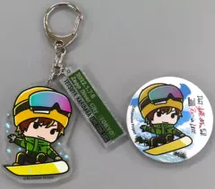 【中古】雑貨 柿原徹也 アクリルキーホルダー＆缶バッジセット 台場ver. 「Tetsuya Kakihara LIVE TOUR 2022 ”Don’t Let Mi Fall in LOVE”」