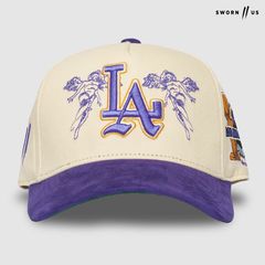 SWORN TO US DYNASTY CITY OF ANGELES SNAPBACK CAP【NATURAL×PURPLE】 (通販 帽子 キャップ スナップバック LA ロゴ ベースボールキャップ)