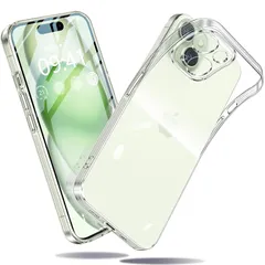 Ｍｏｎｔｕｅ iPhone 15 Plus 用 ケース クリア 耐衝撃 米軍MIL規格 可愛い 韓国 薄型 軽量 スマホケース アイフォン15 Plus 用 カバー ワイヤレス充電対応 (クリア) 1