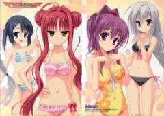 【中古】クリアファイル 美羽＆梓＆莉音＆エリナ A4クリアファイル 「DRACU-RIOT! -ドラクリオット-」 電撃姫 2012年4月号 メロンブックス限定特典のサムネイル