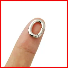 【最短発送】マルカン 丸カン サークル 外径13mmx10mm 線の太さ2mm パーツ カラビナ ハンドメイド DIY 1個シルバー925 シルバー925製 銀 アクセサリー LMAPUR スターリングシルバー (M)