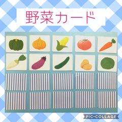 野菜カード　神経衰弱　マッチングカード　メモリーカード　おうちモンテ　指導教材　かるた