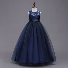 極美品】スパンコール チュール ロングドレス ネイビー - メルカリ