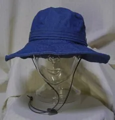 【タイムサービス！】【送料無料！】【アウトドア　カジュアル　熱中症　対策】レディス　メンズ　綿１００％、無地テンガロン系サファリハット＜デニムカラー：かぶり口ぐるり約５９ｃｍ＞tnsfht-01【帽子】【紫外線対策商品】【山ガール】【カメラ女子】【釣女】