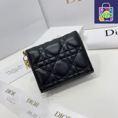 【今日特価】Dior ディオール ミニレディーディオールウォレット 羊皮革にトグルステッチクラシックデザイン