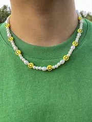 ジュエリー メンズ ネックレス 男性用 人工パールネックレス 欧米風 パーティー ギフト用 1個