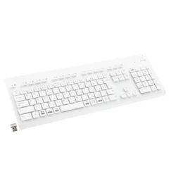新品 エレコム ワイヤレスキーボード ホワイト フルサイズ IPX5対応
