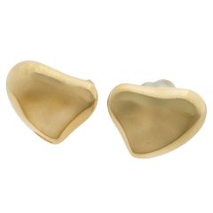 【本物保証】 布袋付 新品同様 ティファニー TIFFANY & Co. 約2.8g フルハート ピアス K18YG イエローゴールド