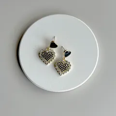 【S925】ハートの大人かわいいピアス　pi-10