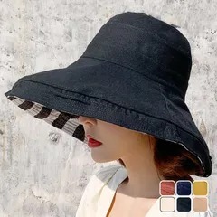 バケットハット レディース 春 夏 秋 つば広 リバーシブル 日除けハット UVカット 日焼け防止 紫外線対策
