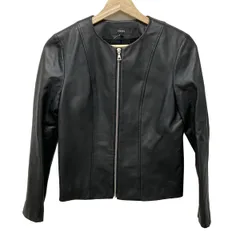 Theory ジップアップ　レザージャケット　ブラック　S ラム　レザー Amazon | [ショット] ラムレザー トラッカージャケット レザー