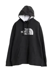 【お得なクーポン配布中!】 US企画 ノースフェイス プリント スウェット フード パーカー メンズ XL The North Face トレーナー アウトドア プルオーバー ツートン 黒