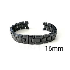 16mm 腕時計 修理交換用 社外品 セラミック ブレスレット ブラック 黒 【対応】 CHANEL J12 レディース シャネル