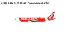 PandaModel タイエアアジア A321NX HS-EAC 1/400 62455