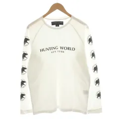 ハンティングワールド HUNTING WORLD Tシャツ カットソー 長袖 ロゴ XL 白 ホワイト 01TS08 /AN41 ■JSのサムネイル