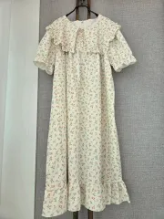 ビッグケープカラー パフ袖 風城ロングドレス