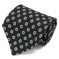 ラルフローレン ブランド ネクタイ チェック柄 ドット 格子柄 小紋柄 シルク PO メンズ ブラック Ralph Lauren 【中古】