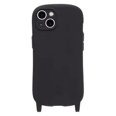iFace Hang and iPhone 13 ケース シリコンハード (ブラック)【アイフェイス アイフォン13 用 カバー スマホケース ストラップホール付き 】