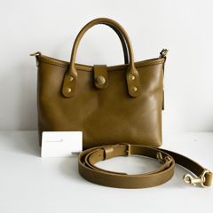 【美品】 HERZ 【アルクミニトート(T-11)】 グリーン ショルダー バッグ レザー 鞄 ヘルツ 25070313