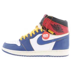 NIKE (ナイキ) ×UNION AIR JORDAN 1 RETRO HI NRG ×ユニオン エアジョーダン1 レトロ ハイカットスニーカー ホワイト/ブルー/レッド US10/28.0cm BV1300-146