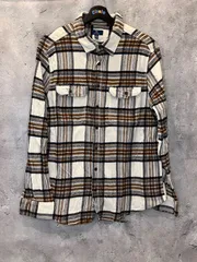 GEORGE ブラウンホワイト チェックシャツ WT025