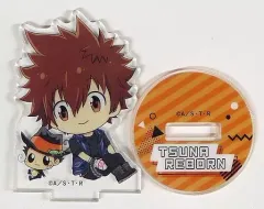 【中古】アクリルスタンド・アクリルパネル 沢田綱吉＆リボーン ミニアクリルスタンド 「ひこくじONLINE 家庭教師ヒットマンREBORN! -Insieme a un peluche-」 D-1賞