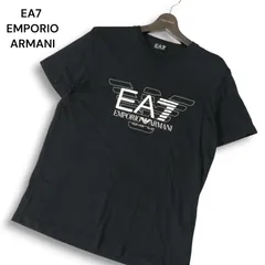 EA7 EMPORIO ARMANI エンポリオ アルマーニ 春夏 ロゴ プリント★ 半袖 Tシャツ カットソー Sz.M メンズ 黒