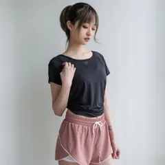 ☆ ブラック ☆ S ☆ ヨガウェア 半袖 pktp152 ヨガウェア 半袖 Tシャツ トレーニングウェア ジムウェア ランニングウェア スポーツウェア レディース ロング丈 メッシュ 通気性 体系カバー 吸水 速乾 ホットヨガ 夏 おしゃれ かわいい