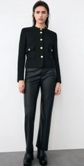 【完売品】ZARA　ライナー テクスチャー ブレザー　XSサイズ　ブラック