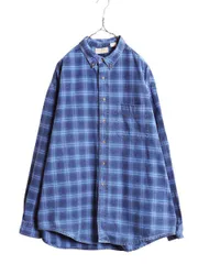 【お得なクーポン配布中!】 80s USA製 エルエルビーン チェック 長袖 ボタンダウン シャツ メンズ XL / ヴィンテージ LLBean コットン キャンバス ダック 大きいサイズ