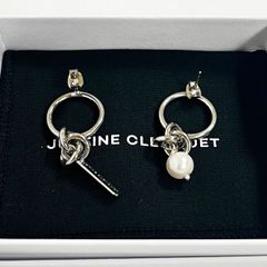 【新品】ジュスティーヌクランケ ピアス 2個セット Justine Clenquet Ivy earrings アイビー ピアス パラジウム レディース