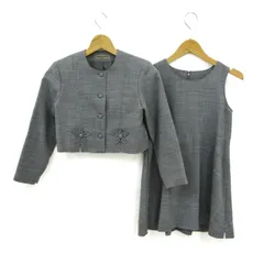 ジュンコ・コシノ セットアップ 上下セット ボレロ ワンピース フォーマル キッズ 女の子用 130サイズ グレー JUNKO KOSHINO 【中古】