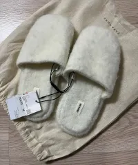 ザラホーム 毛糸 ブレンド スリッパ クリーム 240 新品