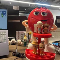 ペット用品 ディスペンサー　m&m's エムアンドエムズ　置物　インテリア雑貨【赤】