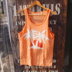 【Hollywood Ranch Market】 ハリウッドランチマーケット ハリラン 聖林公司 サーフ プリント 霜降り タンクトップ  2 (M)