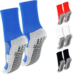 753japan サッカー ソックス ジュニア スポーツ 滑り止め 足首サポート 子供 キッズ 靴下(ブルー,  19cm～24cm)