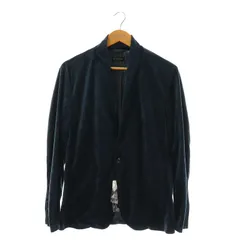 テットオム TETE HOMME ベロア ノーカラージャケット 1B ストレッチ 8 紺 ネイビー /MY ■OS ■ADのサムネイル