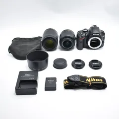 【たれ】Nikon D3200 ダブルズームキット 美品 中古】NIKON D3200 ダブルズームキット (2416万画素／SDXC