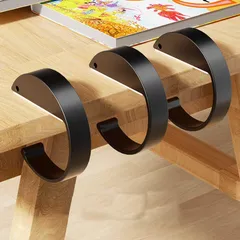 新品 「3個セット」テーブルフック バックハンガー ヘッドホン収納フック テーブルフック バッグハンガー カバン掛け ハンガー 耐荷重20kg 滑り止めパッド付き 工具不要 穴あけ不要 取付簡単 テーブルハンガー バッグホルダー 鞄掛け キッチン フック 持ち